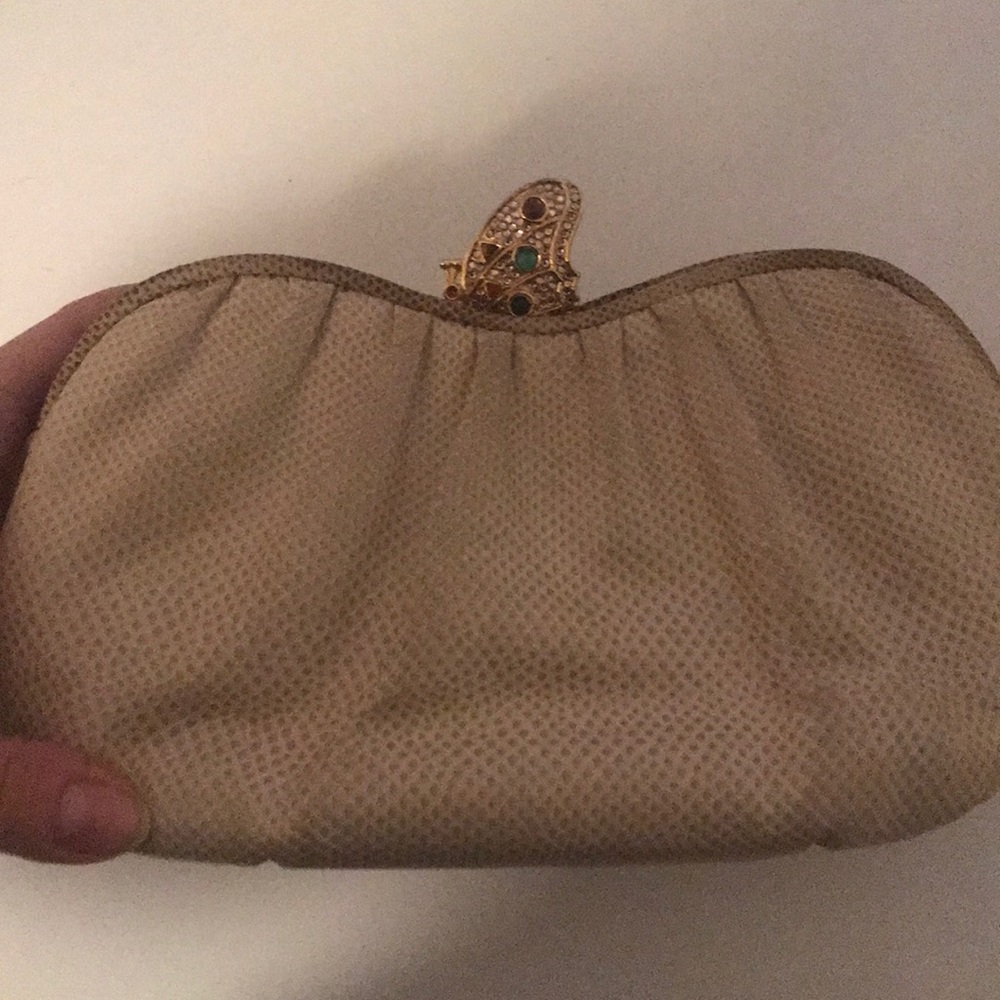Judith leiber snakeskin clutch